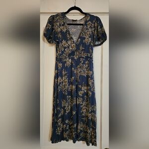 Mossimo Vneck High Waisted Midi Dress Size Small